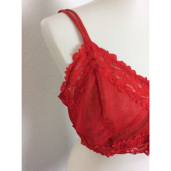 Savage x Fenty Lingerie Bra Lace Trim Swiss Dot Sheer - Picture 3 of 8